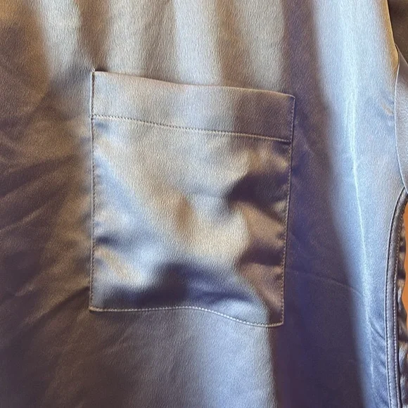 LOFT Blue Boxy Cuffed Sleeve Blouse - Picture 4 of 5